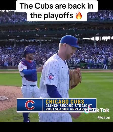 The #ChicagoCubs are back in the playoffs with the win over the Marlins 👏 #chicago #baseball #mlb @ESPNatbat