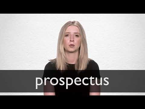 How to pronounce PROSPECTUS in British English
