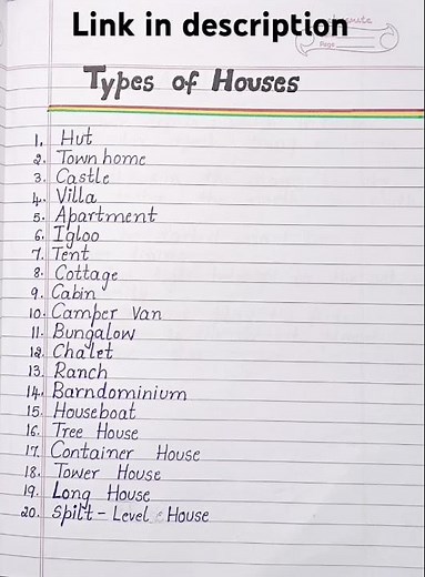 Types of Houses