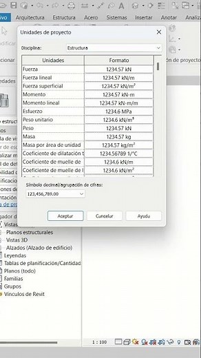 Revit Estructural: Cambio de Unidades y Configuración de Medidas