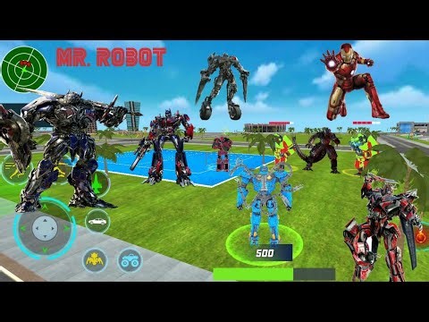 Play time 10 robot game ROBOT Transform 3d changing car jet robot Android gameplay