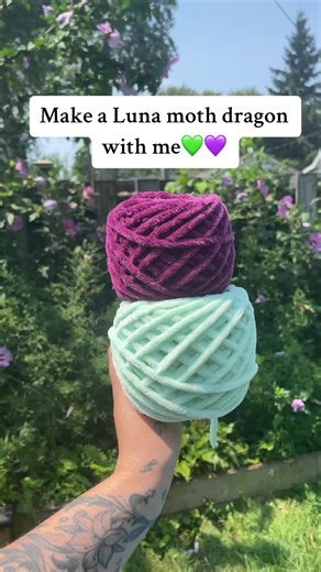 Handmade Crochet Luna Moth Dragon | Fantasy Plushies | Small Business