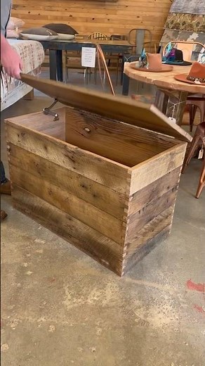 Adding a piano hinge and lid support to a reclaimed oak box I just wrapped up. #woodwork