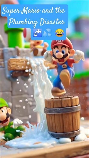 Super Mario and the Plumbing Disaster 🚰💦 😂