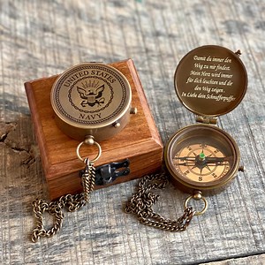 U.S Navy Gift, Engraved Navy Compass, United Sates Navy Gift, Antique Working Compass , Personalized Navy Gifts, Navy Retirement Gift. - Etsy