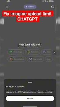 How to Solve ChatGPT Image Upload Limit ⚡ (Quick Fix 2025) #chatgpt