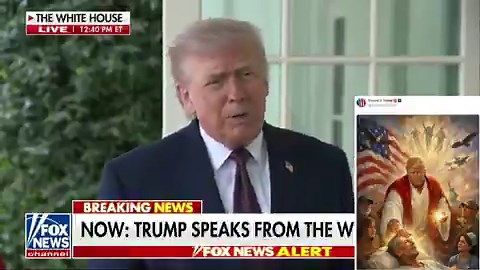 Be gone satan! get in the back seat!This image does NOT depict Donald Trump as Jesus. The original post was shared back in February by @NickAdamsinUSA, and it shows President Trump carrying out God's work in healing and restoring our nation. Context is everything, panicans—here is the actual original post for your reference: