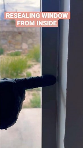 RESEALING WINDOWS 🪟 #construction #handyman #window #windowinstallation #resealing #upgrade #home