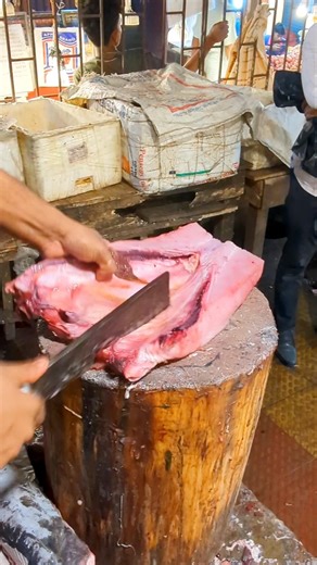Big King Fish Cutting Process | Satisfying Fish Cutting #shorts
