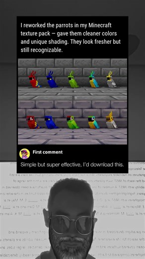 Redesigned Parrots for My Texture Pack