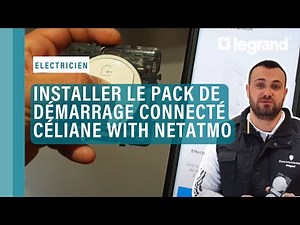 Jérémie, a Legrand partner electrician, presents the Céliane with Netatmo connected starter pack.