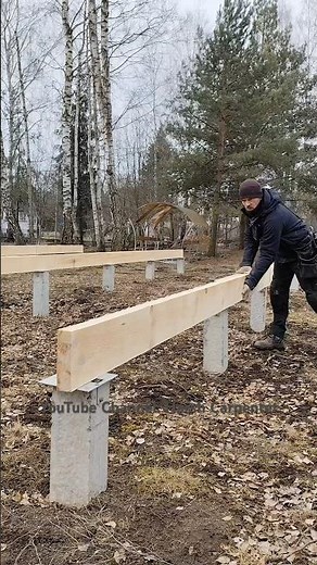 Installing Wooden Joists on a Pile Foundation