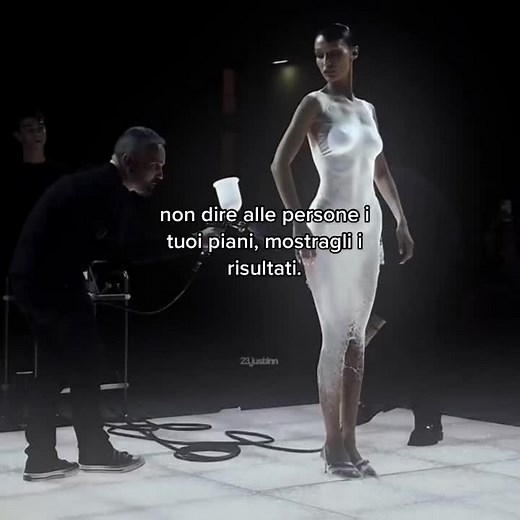 Stunning Fashion Show Model in Elegant White Dress