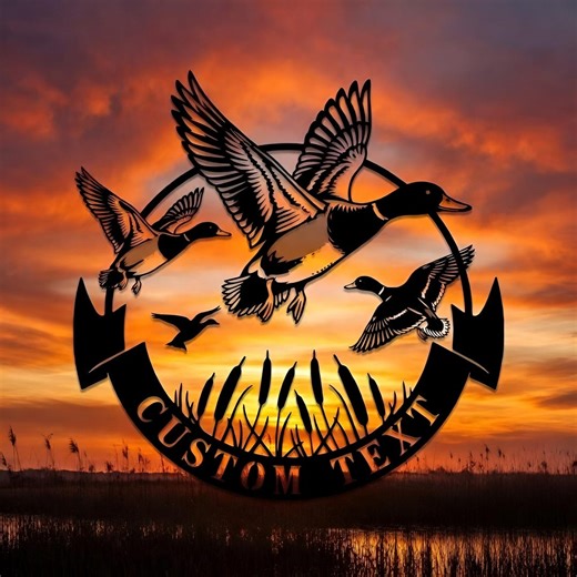 Personalized Duck Hunting Sign With Name, Custom Waterfowl Metal Sign, Hunting Cabin Decor, Gift for Hunter - Etsy
