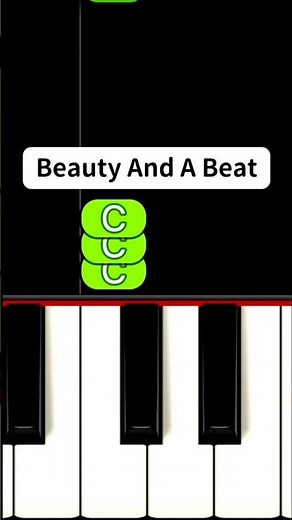 Beauty And A Beat (Piano Tutorial) #treading #piano
