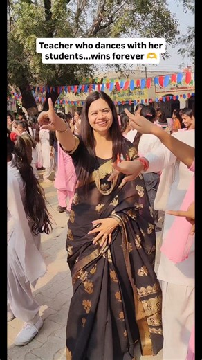 Poonam on Instagram: "A teacher who dances with her students… wins forever 🫶 . . . . . #teacherlife #teachersofinstagram #teachergram #teacher #teachersfollowteachers (Teacher, teacher life, Fauji wife, Air force wife, teachers of Instagram, teacher student Bond, school teacher, dance reel, School reel, trending reel, viral video, explore)"