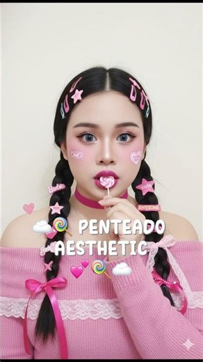 ☁️PENTEADO AESTHETIC🍭 #penteado #hairstyle