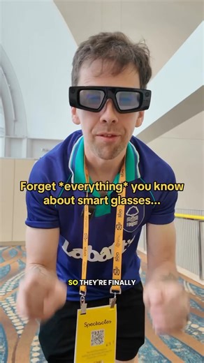 Just previewed Snap’s AR smart glasses (an early version of the Snap OS platform they'll run, at least) that are on pace to launch in 2026. Rebranded from Spectacles to Specs, these could be the best smart glasses to beat if they deliver on promises of a small, lightweight design. #smartglasses #snapspecs #augmentedreality #tech #arglasses | Tom's Guide