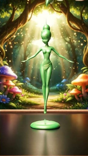 ASMR Magic Tube Squeeze | Liquid Turns into Tinkerbell #asmr #satisfying #shortsvfx