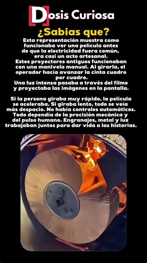 Antes de presionar play, alguien tenía que girar una manivela #cine #tecnologia #nostalgia