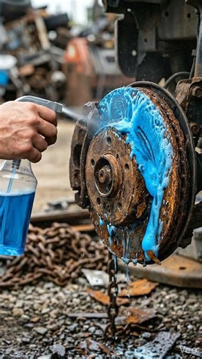 Satisfying brake disc rust removal in macro detail! #ASMR #RustRemoval #OddlySatisfying