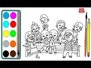 Menggambar dan Mewarnai Upin Ipin dan Kawan kawan Sahabat Selamanya