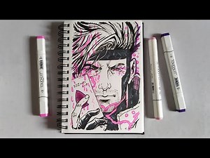 GAMBIT DRAWING (FROM X-MEN) (MARVEL COMICS)