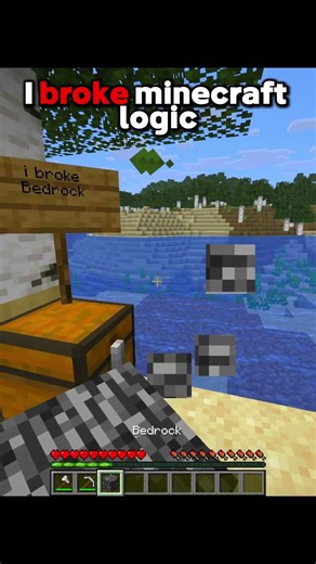 I eat Bedrock in minecraft