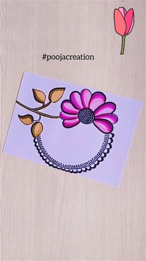 Cute flower front page design 🌷✨ #shorts #flowerdrawing #youtubeshorts #frontpage