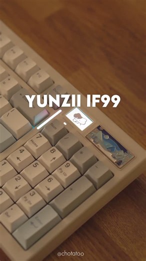 Cho | An Icey keeb for summer 🧊 This blue colourway has my heart 🫶 The Yunzii IF99 is a full size keyboard with a customizable LCD screen and... | Instagram