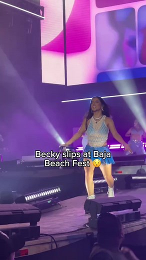 Becky G Slip at Baja Beach Festival Singing Mamiii: Smooth Recovery