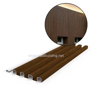 [Hot Item] Flexible Exterior Vinyl PVC Dark Walnut Wall and Ceiling Cladding