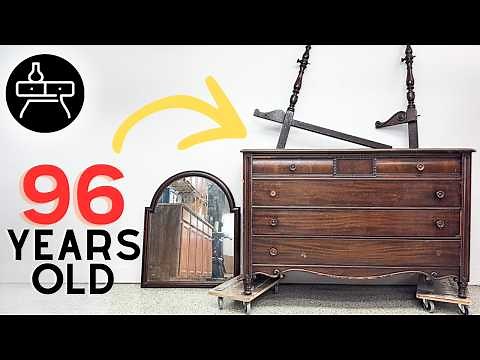 Resurrecting an OLD Mahogany Dresser... with LIGHTS?? That's a new one...