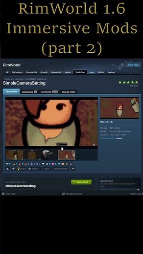 RimWorld mods for more IMMERSION #rimworld #poppabooost