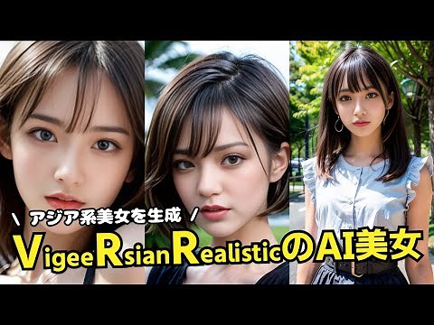 🔰【超初心者向け】アジア系AI美女画像🥰を生成したい人必見、コピペだけでOK！進化系モデルのVigee Rsian RealisticでAI画像生成を始めよう！