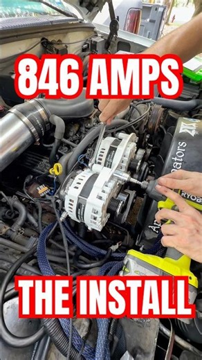 Watch full video NOW! Installing 846 amps inside my OBS Suburban #caraudio #alternator #obschevy