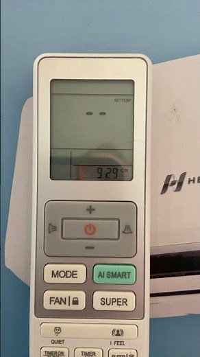 How to change Hessair mini split remote from Celsius to Fahrenheit