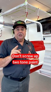 Two-tone paint jobs usually fail before the tape ever comes off. This is the step that keeps that from happening. #AutoBody #CustomPaint #TwoTonePaint | Troy Kane Vtwins To V8s