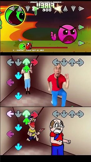 Jeffy Joins FNF Runn and Geometry Dash - Epic Friday Night Funkin' Mod #shortsviral #fnf