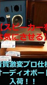【スピーカーを本気にさせる】音質激変プロ仕様オーディオボード入荷