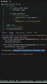 Fixing NoneType Attribute Error #python #debugging #shorts