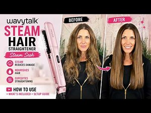 Wavytalk Steam Hair Straightener Review + Demo | Before & After on Wavy Hair