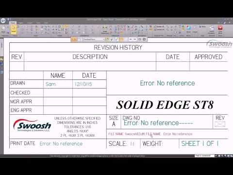 Solid Edge 2D Drafting - Title Blocks