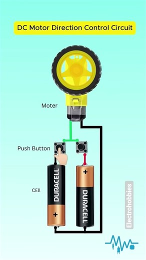DC Motor Forward/Reverse Control using Push Buttons #motor #control #electronic