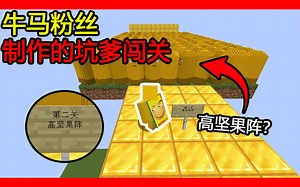 我的世界：粉丝做的牛马地图！第一关高坚果阵？这有点硬啊！