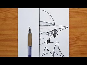 One Piece Art : How to draw Monkey D. Luffy step by step | easy drawing