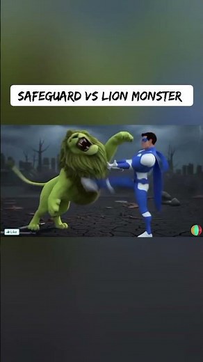 Commander Safeguard vs Lion Monster #commandersafeguard #cartoon #funny
