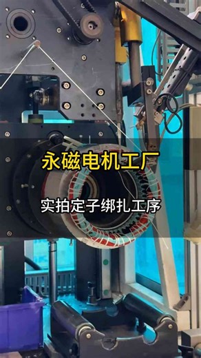 定子精密绑扎，线束规整排列每一针一线都守住永磁电机的运行根基