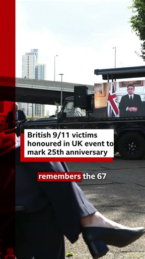 British survivors of 9/11 were among those who gathered in London's Queen Elizabeth Olympic Park on Friday to mark the 25th anniversary of the attacks in the US. #US #911 #911Anniversary #London #OlympicPark #UK #BBCNews