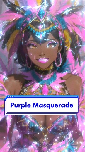 💜 Purple Masquerade 💜 ✨ Song 🎶 At All by @Kaytranada ✨ just sharing carnival fantasy vibes ✨ ____________________________________ Animated using Stable Diffusion - Deforum (BreakDomain model) For more creative content follow @thegoodloops Have a great day friends✨🌈💎 #masque #anime #masquerade #fantasyanime #psychedelic #psychedelicart #purple #costumeideas #deforum #fashionshow #stablediffusion #blackanime #blackwomen #digitalart #caribbeanfashion #fashionideas #creative #ai #aiart #aivideo
